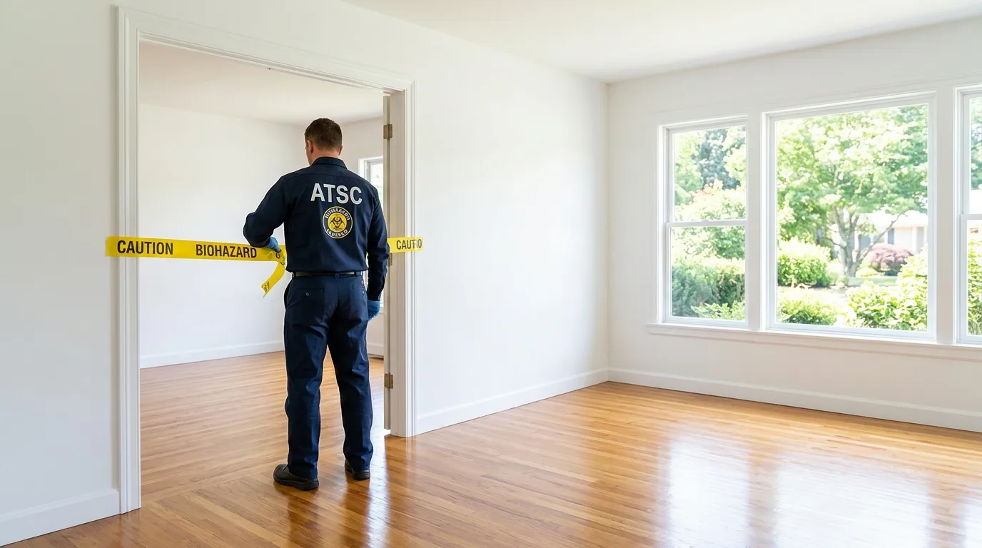 Certified biohazard cleanup crew performing Trauma Scene Cleanup in Quail Hill